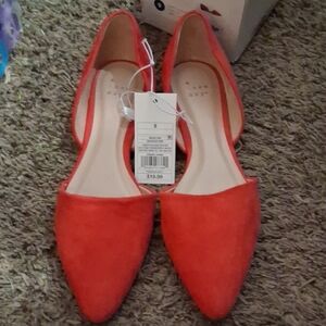 A New Day Women's Bright Red Suede Loafers Size 9 New
